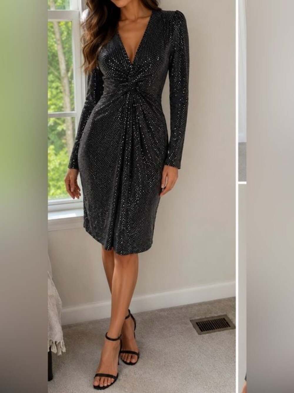 Michael Kors Black Sparkly Dress – Size XS
